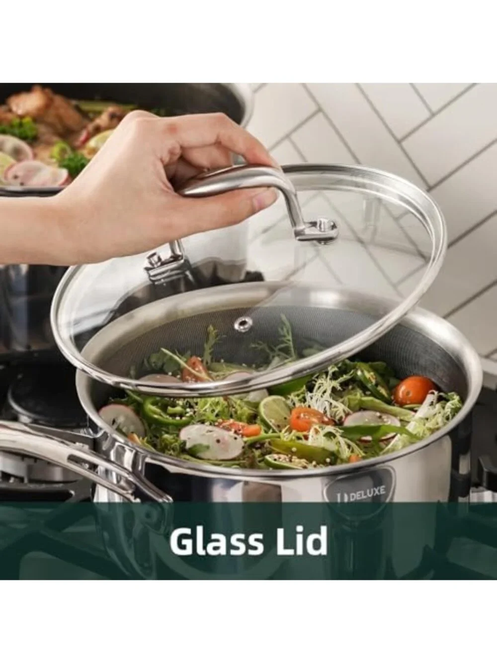 2QT Hybrid Ceramic Nonstick Saucepan with Lid - Perfect for Daily Cooking
